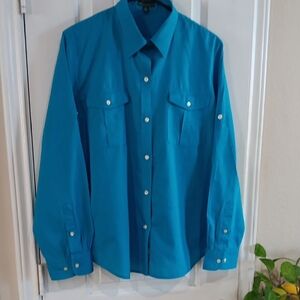 Ralph Lauren Bright Blue Button Down Shirt